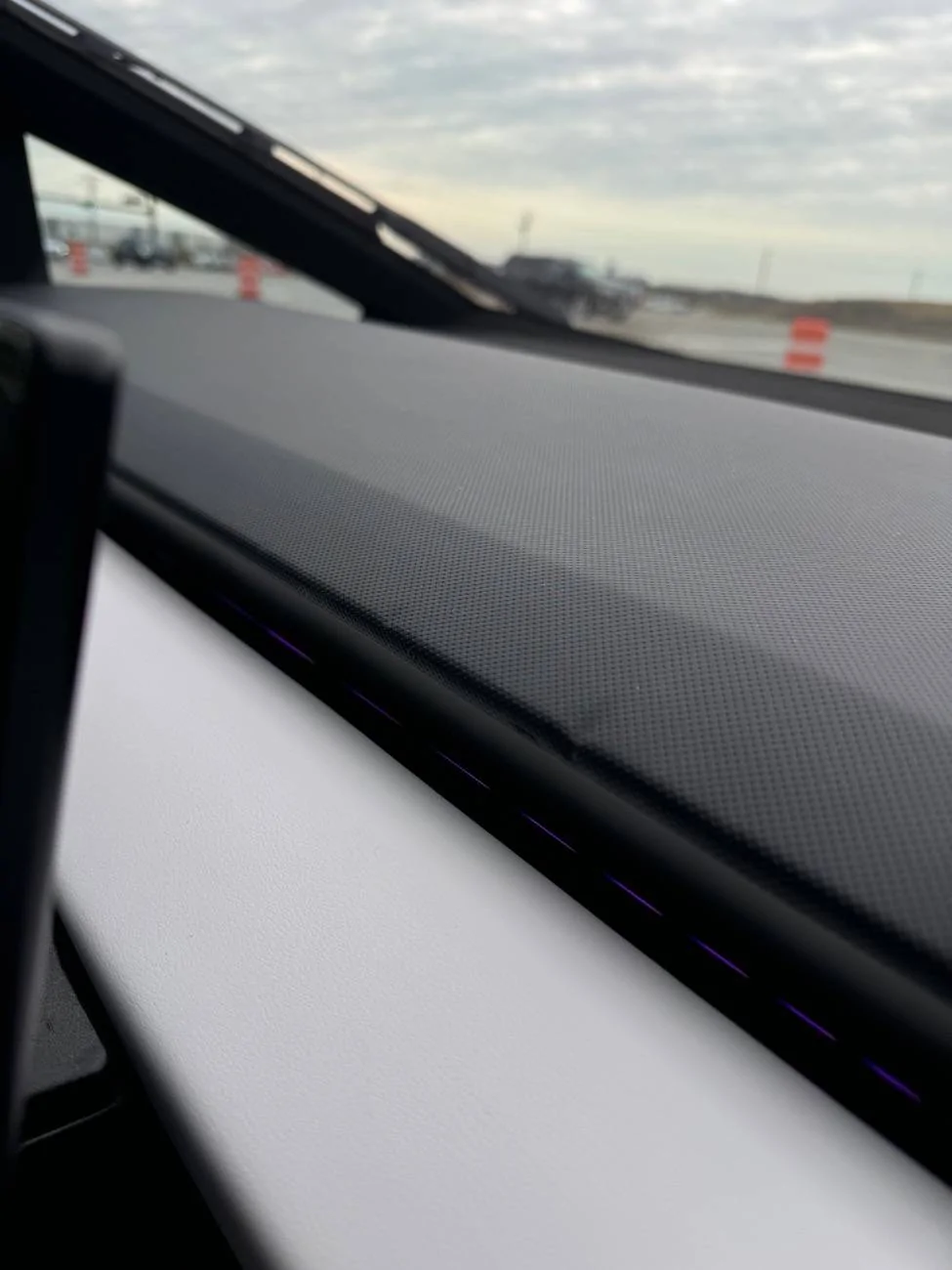Tesla Cybertruck Center Console Organizer Behind Screen Storage Box prototype from Basenor IMG_7167