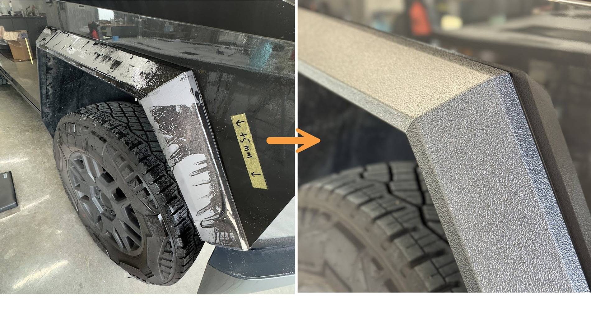 Tesla Cybertruck 🔊Labor Day Sale + Products Updates wheel flares before after