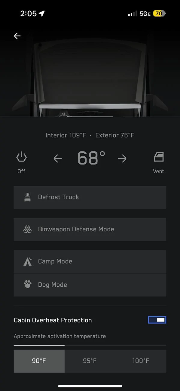 Tesla Cybertruck Overheat protection not working after 2024.26.7 update IMG_4329