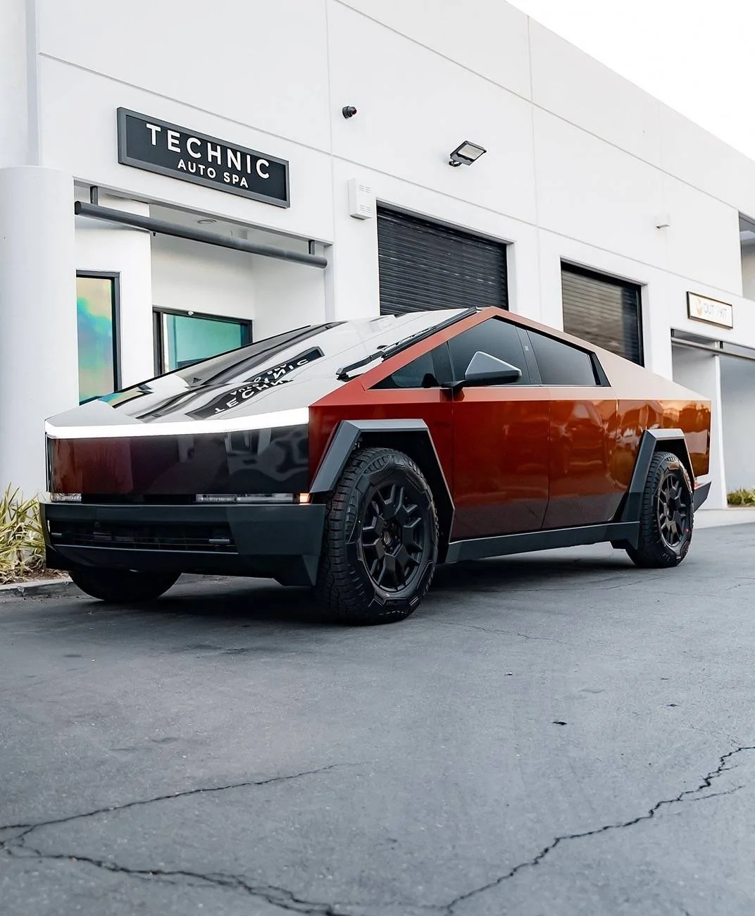 Tesla Cybertruck (PURE PPF) Cyber Truck in Obsidian Red Colored PPF! IMG_6841