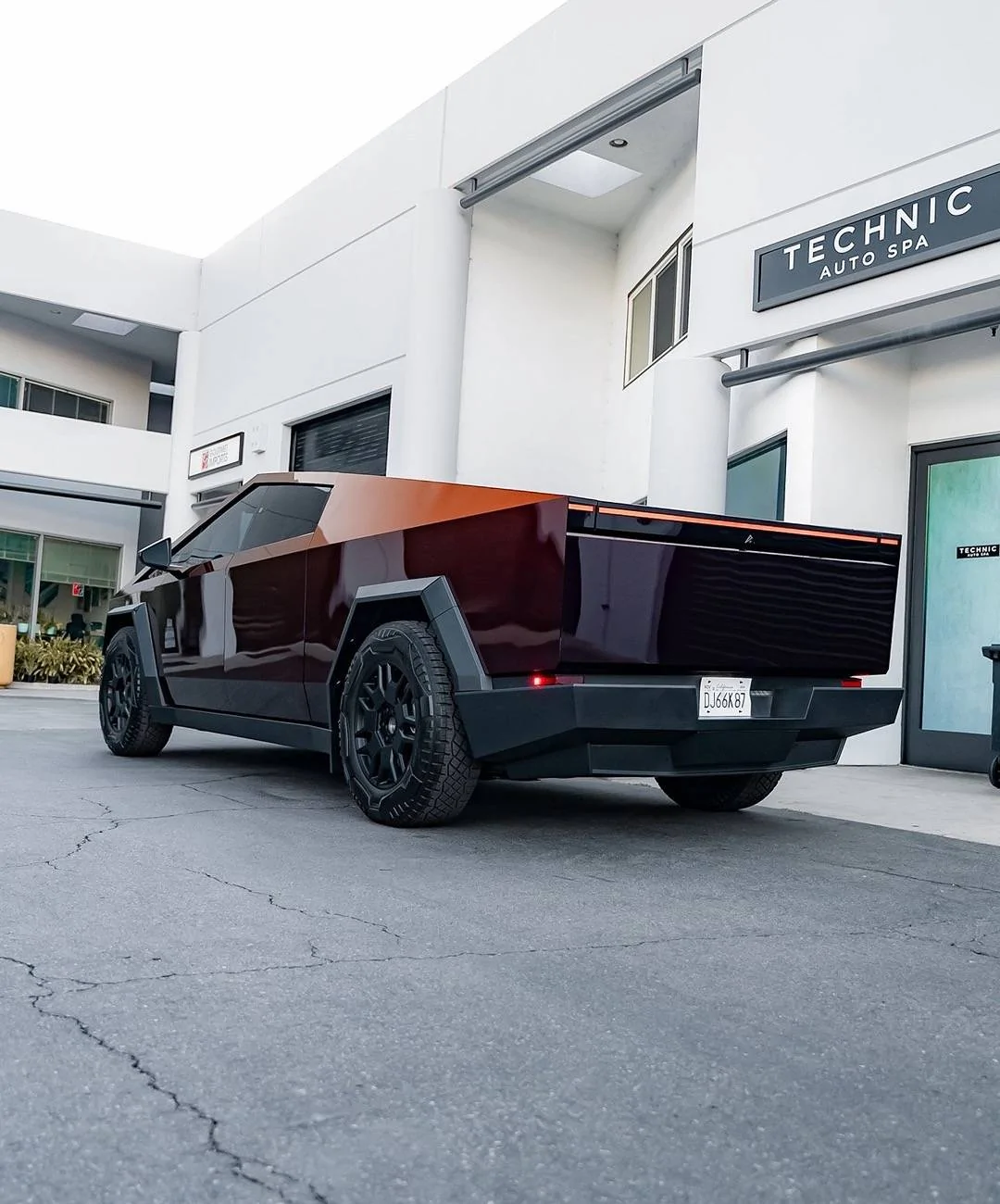 Tesla Cybertruck (PURE PPF) Cyber Truck in Obsidian Red Colored PPF! IMG_6847