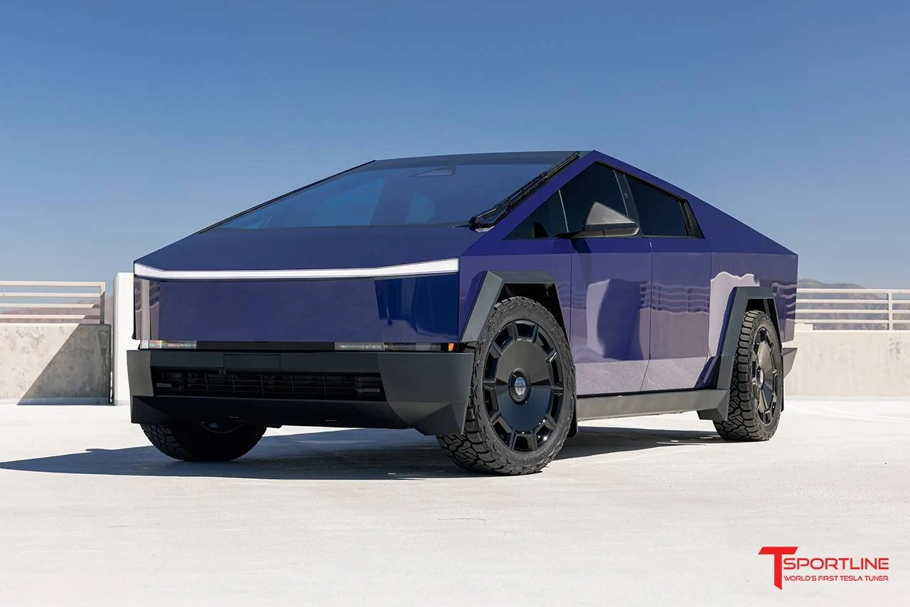 Tesla Cybertruck New "Candy Blue" wrap by Pure PPF - Cyber treats! cig-cozy-gallery-1191757C-pure-candy-blue-ppf-tesla-cybertruck-ct10-24-inch-forged-aftermark
