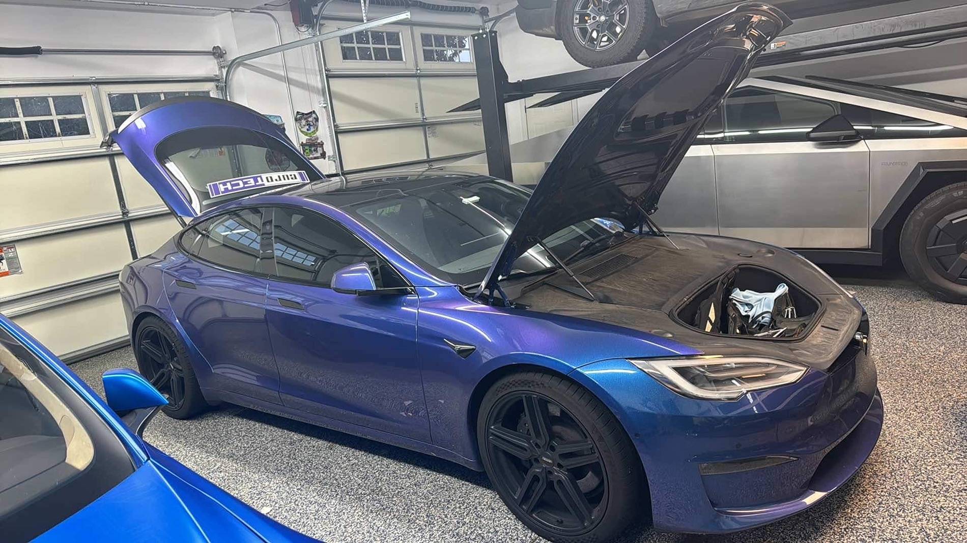 Tesla Cybertruck New "Candy Blue" wrap by Pure PPF - Cyber treats! IMG_7093
