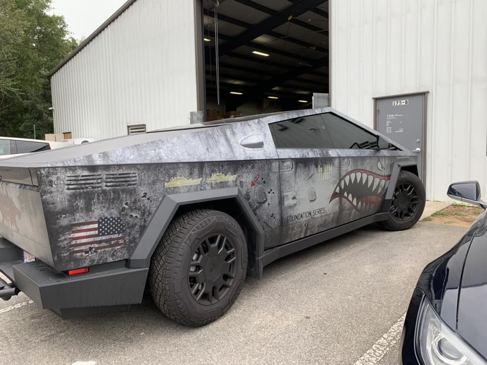 Tesla Cybertruck CUSTOM GRAPHICS / DESIGN / THEME Vinyl Wrap & PPF Cybertruck -- Photos & Videos 460462934_10234929254671731_7206410000948052113_n