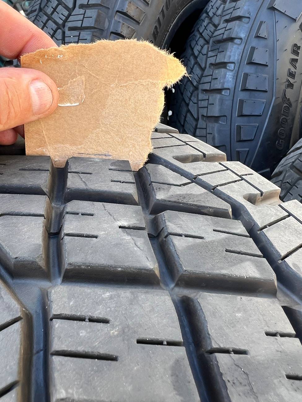 Tesla Cybertruck Wheels and tires 363 miles IMG_5834