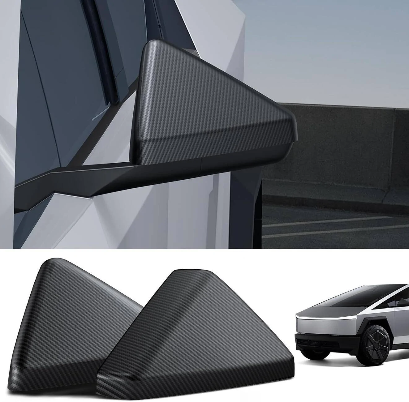 Tesla Cybertruck Click Here for Super Discounts on the 2024 Latest Cybertruck Door Side Rearview Mirror Cover Caps 1726825854937-yl