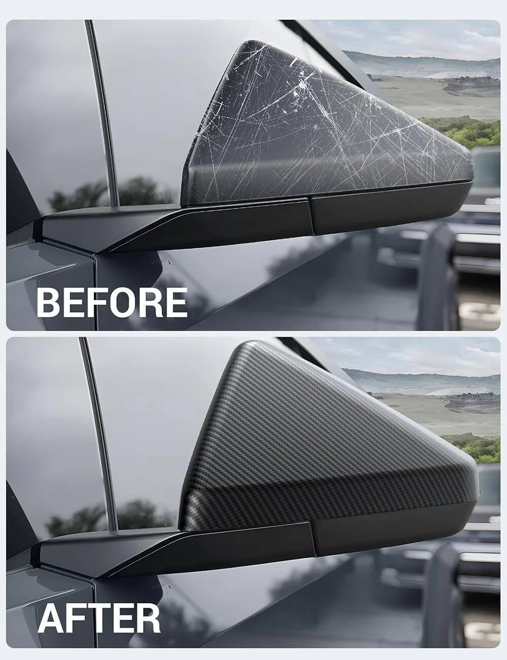 Tesla Cybertruck Click Here for Super Discounts on the 2024 Latest Cybertruck Door Side Rearview Mirror Cover Caps 1726825891127-z