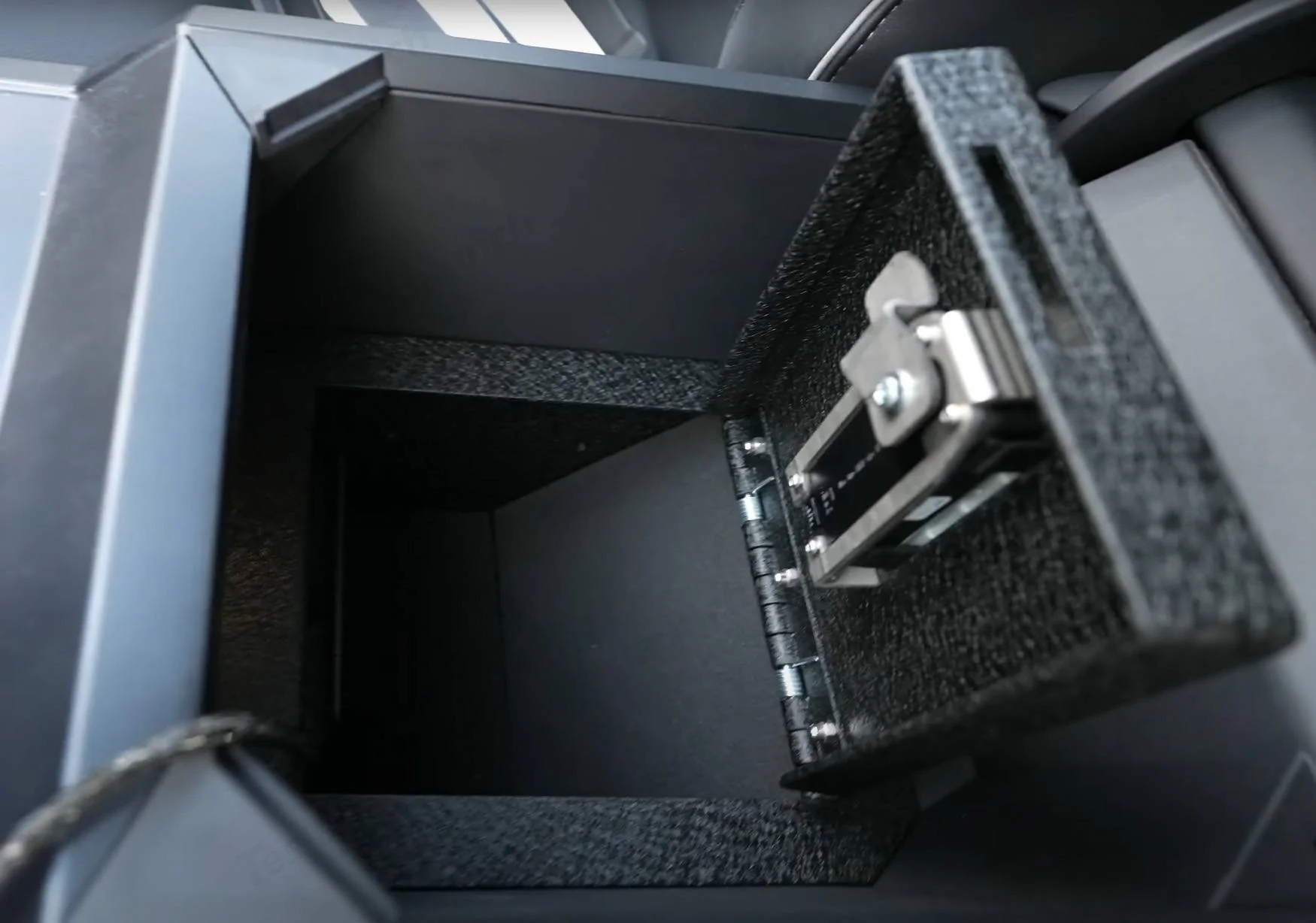 Tesla Cybertruck Level Up Your Cybertruck Security: Anti-Theft Center Console Safe Lockbox! 🔒 Teslaunch-3