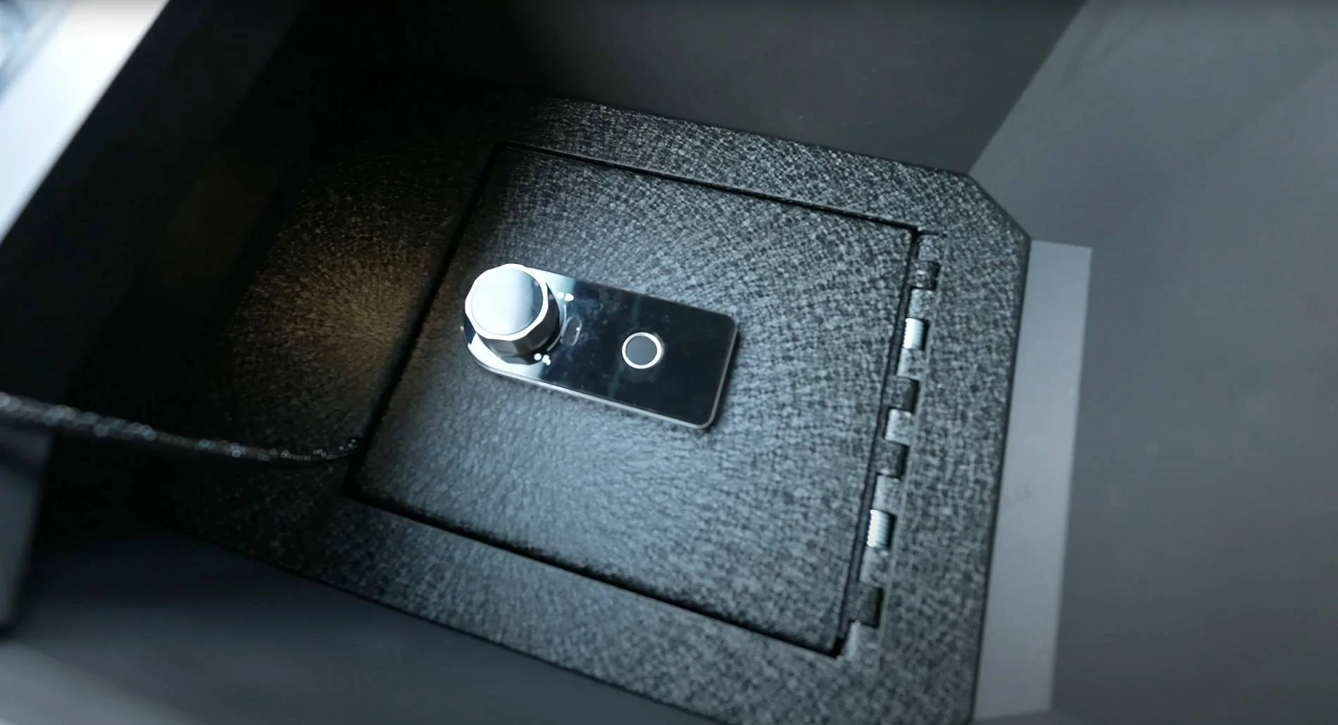 Tesla Cybertruck Level Up Your Cybertruck Security: Anti-Theft Center Console Safe Lockbox! 🔒 Teslaunch-4