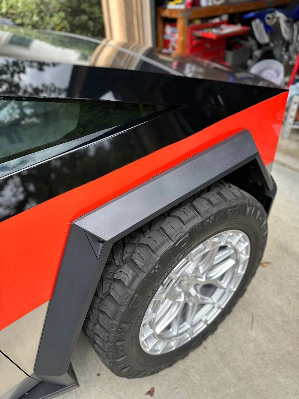 Tesla Cybertruck UPPF Sunrise Orange PPF Wrap on Cybertruck IMG_0371