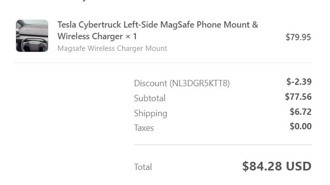 Tesla Cybertruck Ultimate Phone Mount has launched! Left Side Alloy Steel Mount & MagSafe Charger - by T Sportline 1726942625256-id