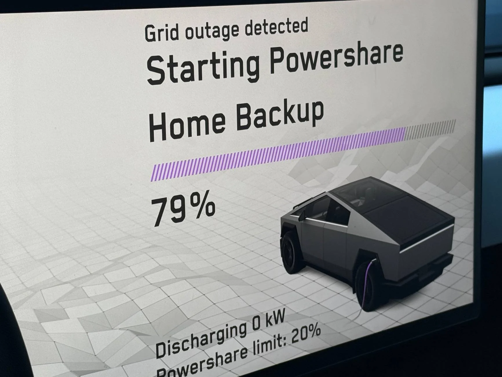 Tesla Cybertruck PowerShare gateway malfunction IMG_5086