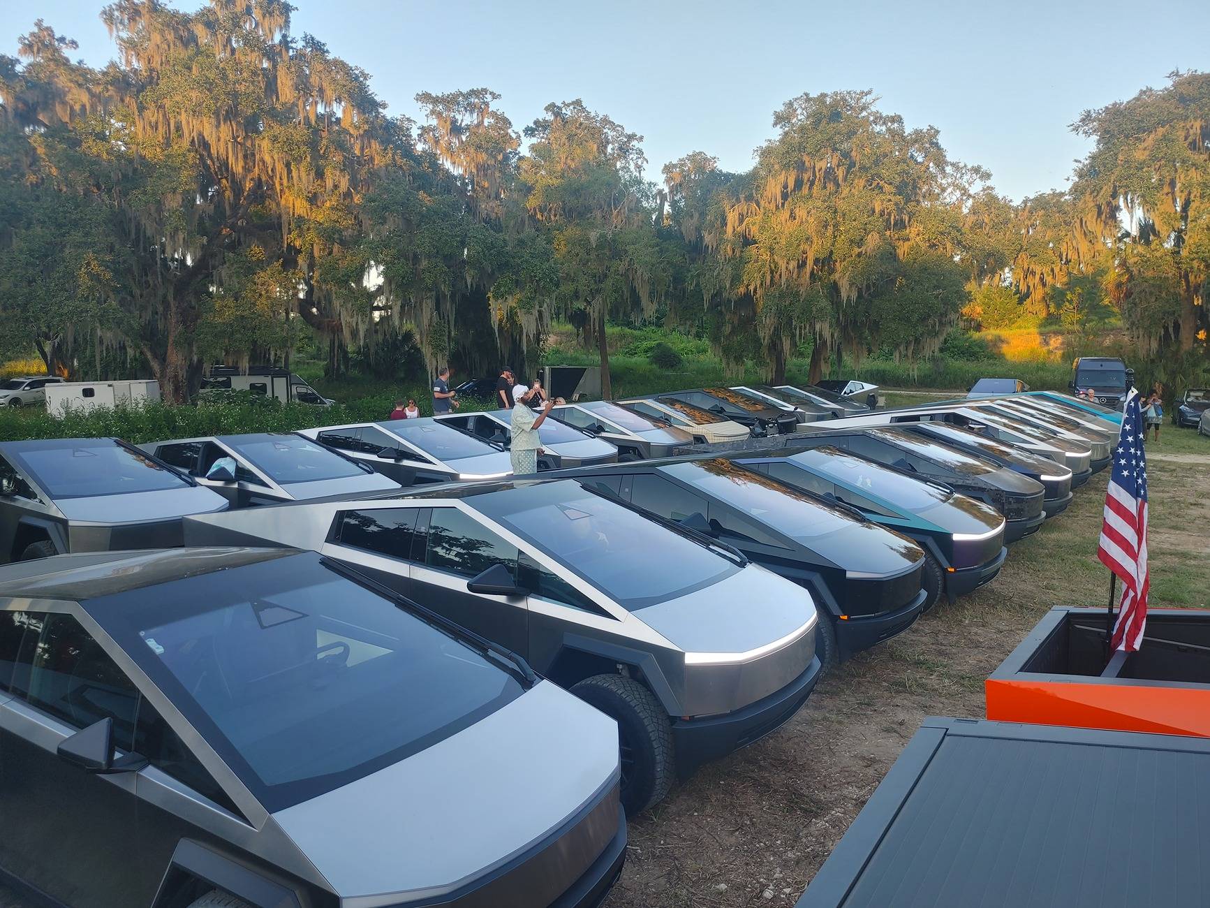Tesla Cybertruck New Record: 78 Cybertrucks Lightshow to Kanye’s 'All of the Lights' at Cyberfest Florida! Lightshow Setup 01