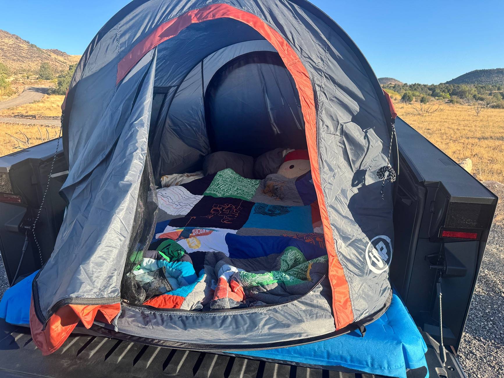 Tesla Cybertruck Camping Tent + Mattress Setup While I Wait IMG_0003
