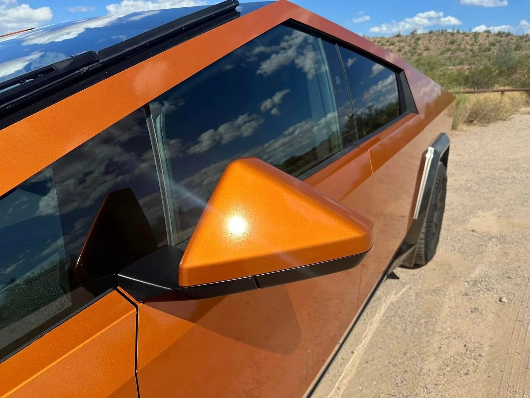 Tesla Cybertruck ORANGE Vinyl Wrap & PPF Cybertruck -- Photos & Videos Burnt Orange Vinyl Wrap PPF Cybertruck 1