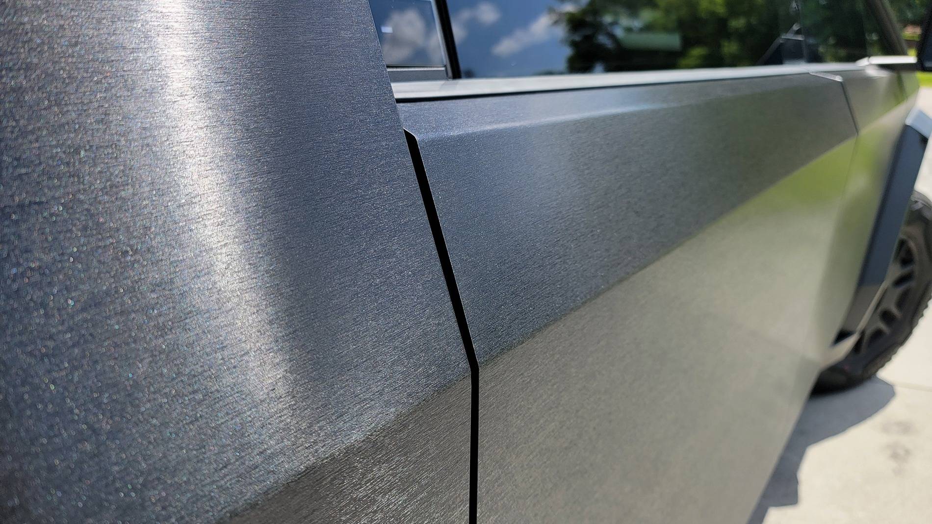 Tesla Cybertruck METAL / SILVER / TITANIUM / STEEL Vinyl Wrap & PPF Cybertruck -- Photos & Videos inbound6994202109963948186