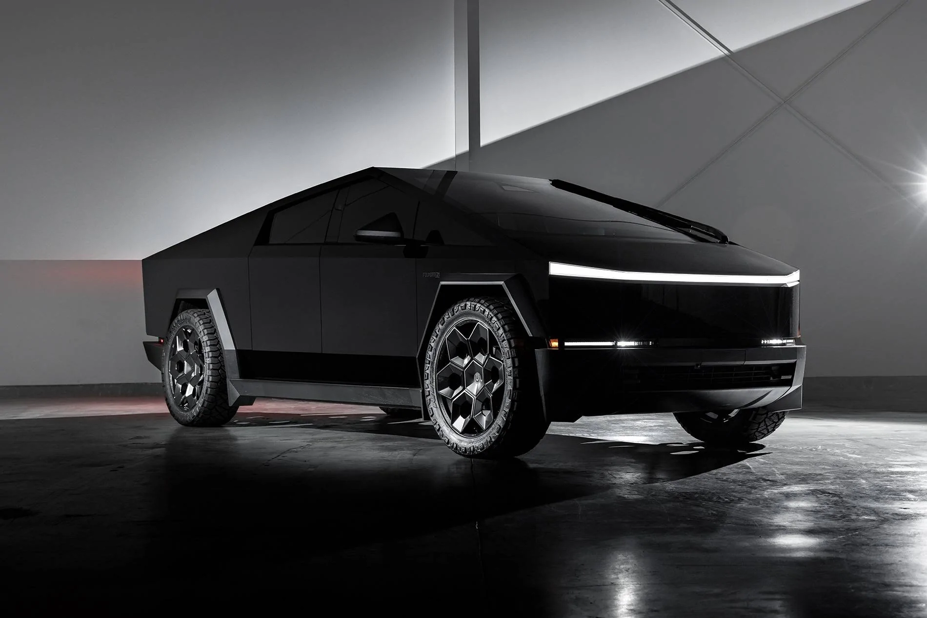 Tesla Cybertruck Customer Highlight: Satin Black 24" CYBRHEX Wheels and Gloss Black Pure PPF Tesla Cybertruck 24 inch Cybrhex Wheels Satin Black Unplugged Performance 1920px Image  (1) 1