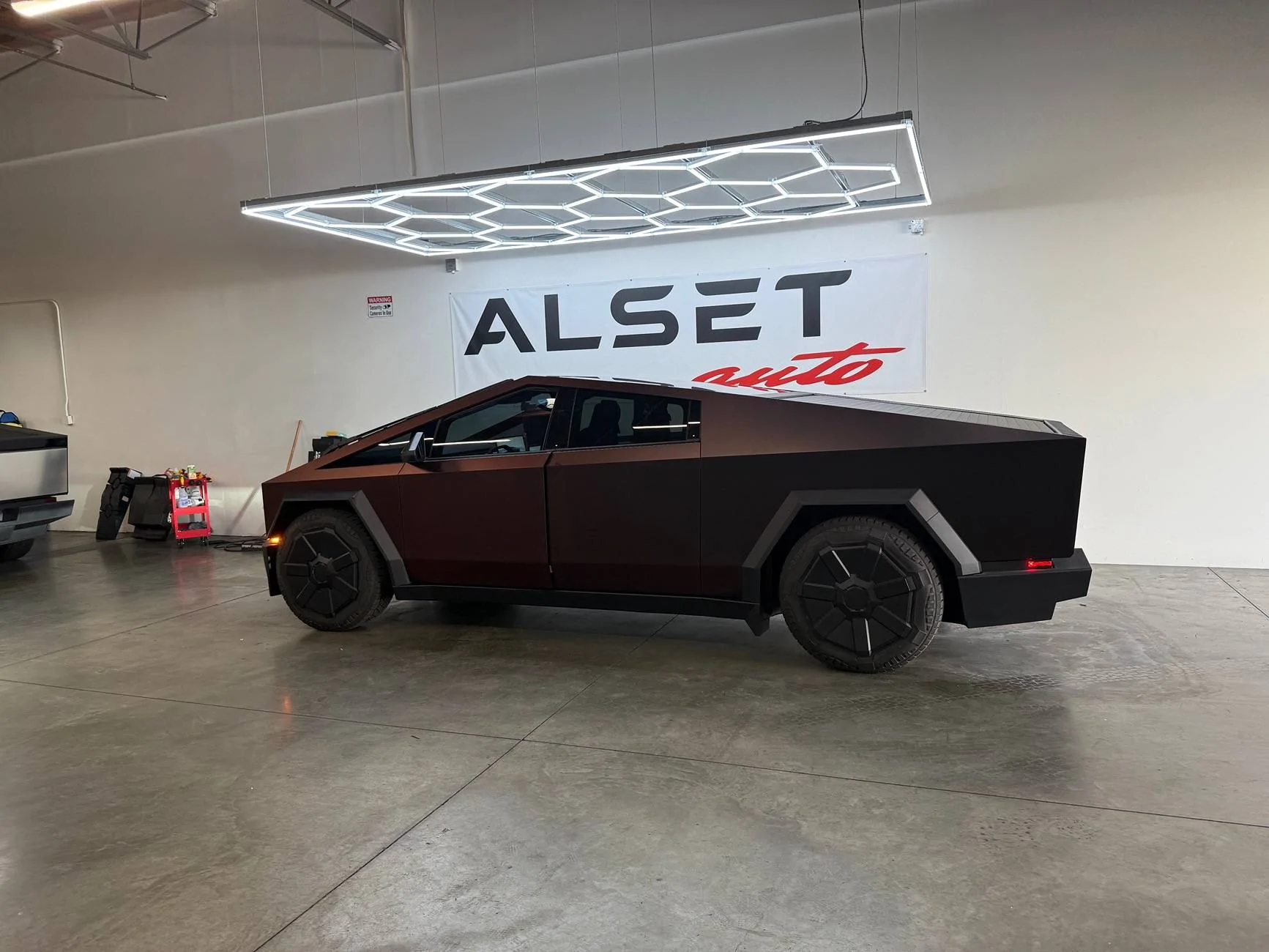 Tesla Cybertruck Color PPF Wrap (Matte Black Charm Red), 20% Tint, & Full Ceramic Coat! IMG_0017