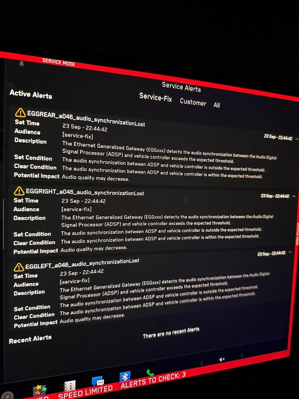 Tesla Cybertruck Error Message after Autopark Update - Audio System Unavailable imag