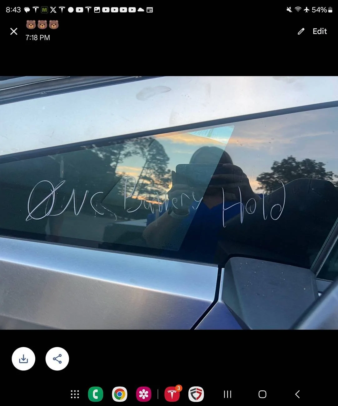 Tesla Cybertruck Just seen this at the Tesla storage lot. Screenshot_20240923_204307_Messages