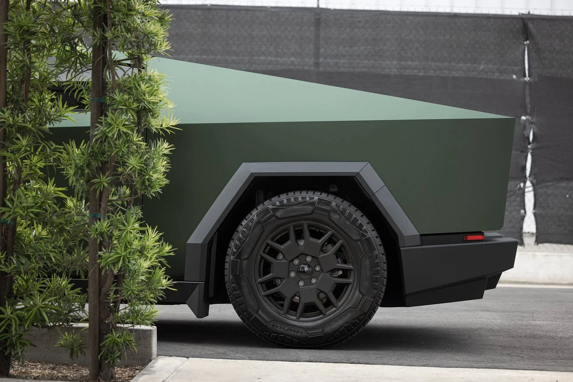 Tesla Cybertruck GREEN Vinyl Wrap & PPF Cybertruck -- Photos & Videos Pure PPF Satin Forest Green color PPF wrap Cybertruck 2