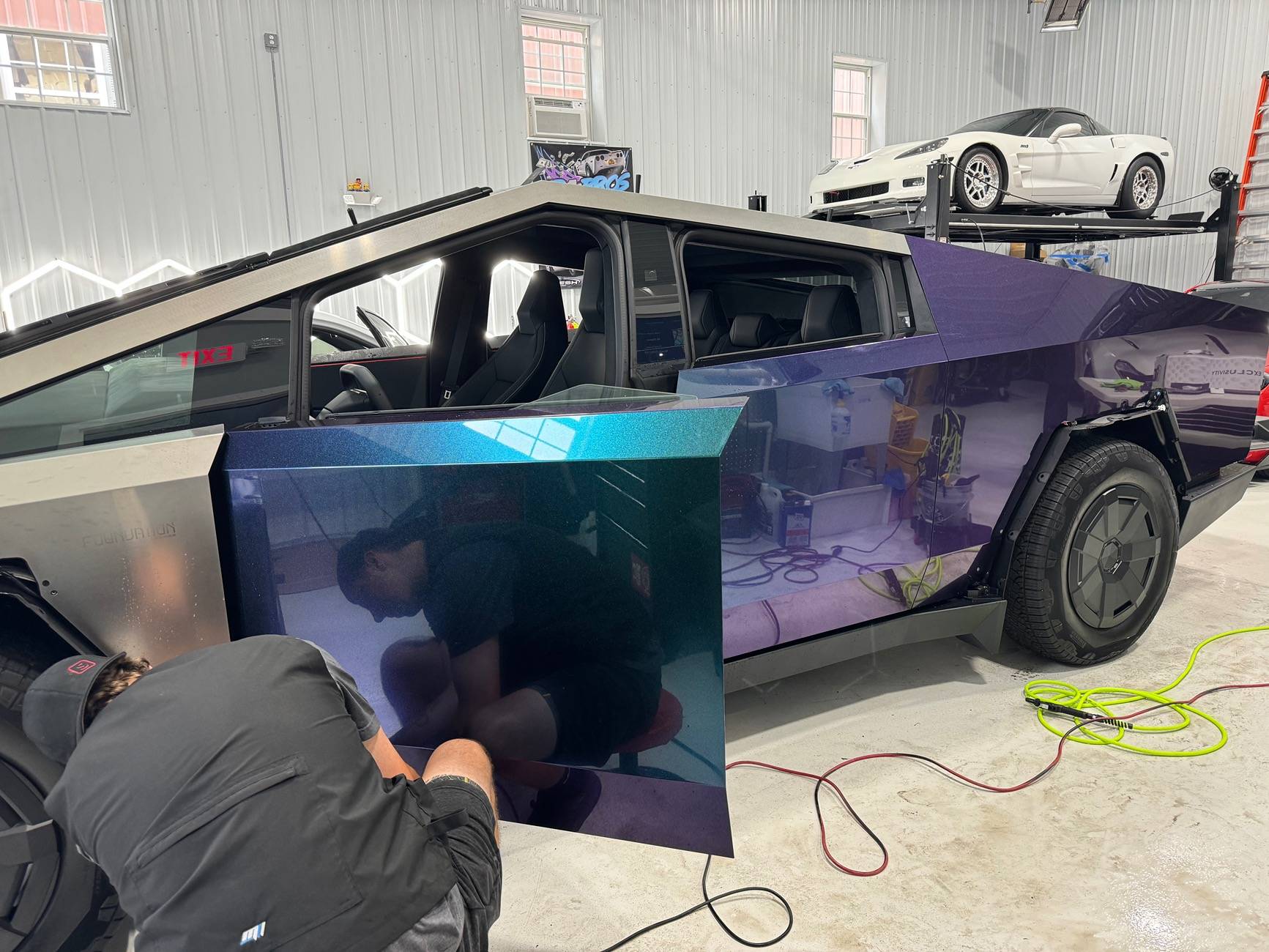 Tesla Cybertruck PPF Wrap in midstream IMG_8891