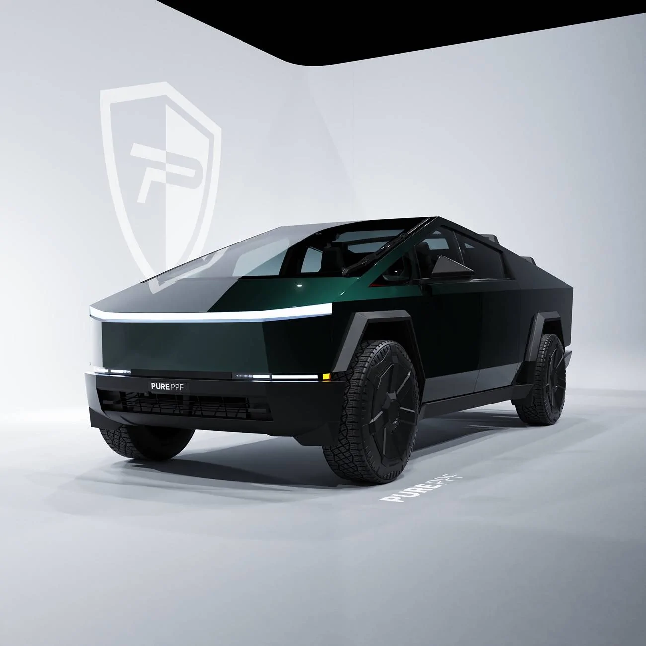 Tesla Cybertruck Cybertruckwraps.com powered by PURE PPF with 80 Stunning Color Renders! Transform your ride! 17 PurePPF Obsidian Green.8286