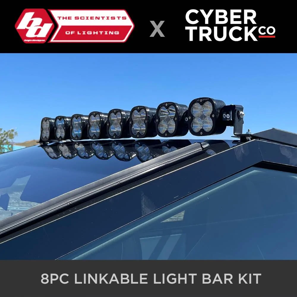 Tesla Cybertruck Compilation: Off-Road Aftermarket Accessories & Parts tesla cybertruck baja designs 8pc linkable light bar from cybertruckco-2