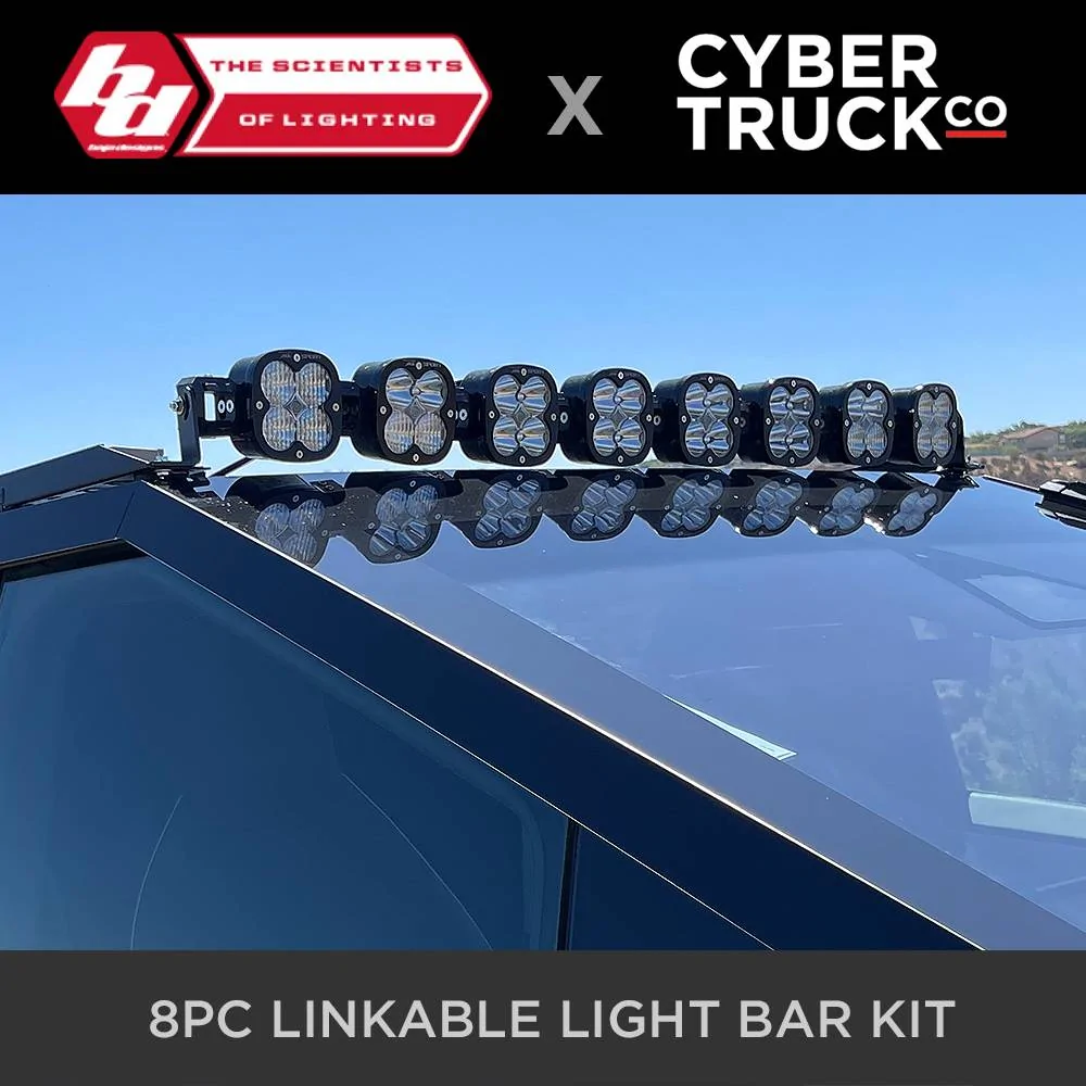 Tesla Cybertruck Compilation: Off-Road Aftermarket Accessories & Parts tesla cybertruck baja designs 8pc linkable light bar from cybertruckco-1