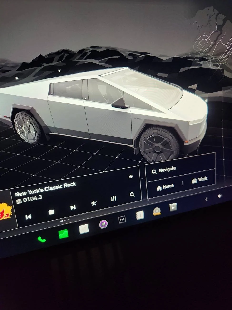 Tesla Cybertruck Cyberbeast + Foundation Series Badges now showing on screen GUI model 20240926_110231