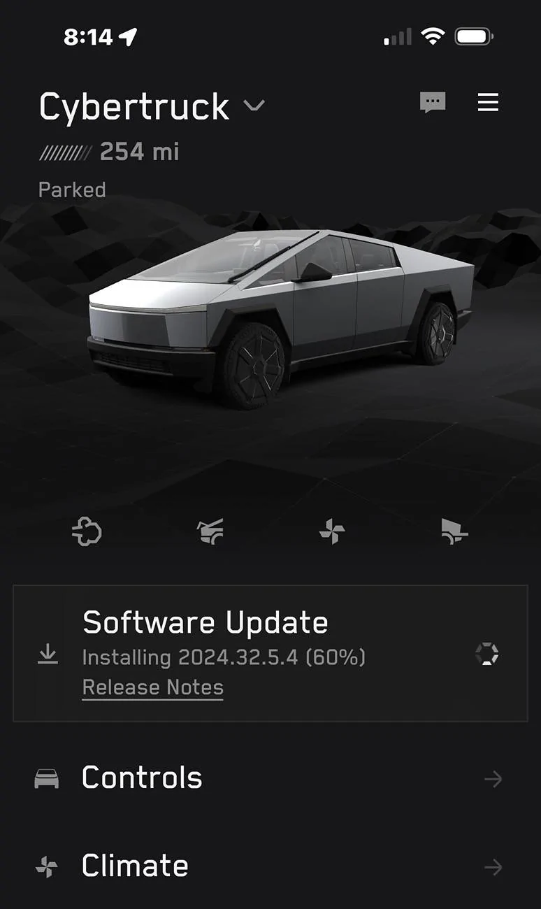 Tesla Cybertruck 2024.32.5.4 Update Now Rolling Out IMG_1652