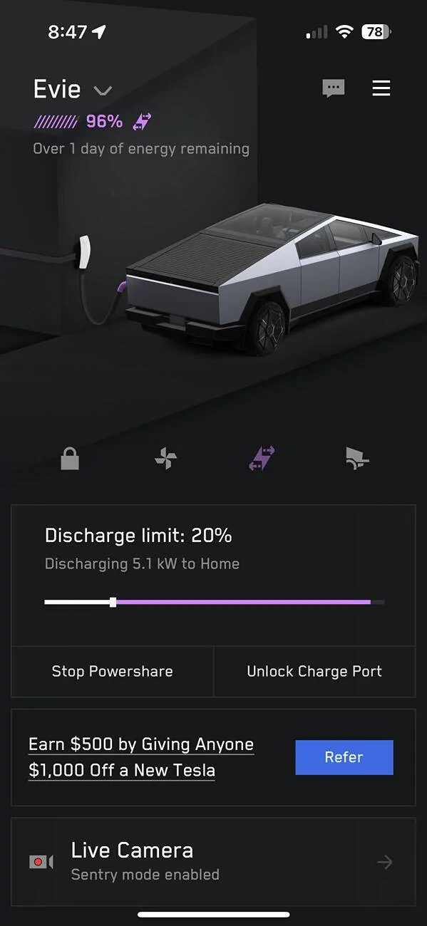 Tesla Cybertruck PowerShare is worth it - Story from hurricane Helene. IMG_0217