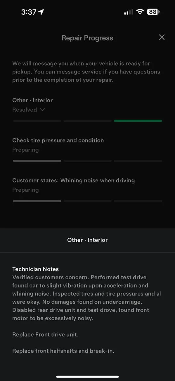Tesla Cybertruck Slight vibration + sound with light regen at ~40 mph IMG_0533