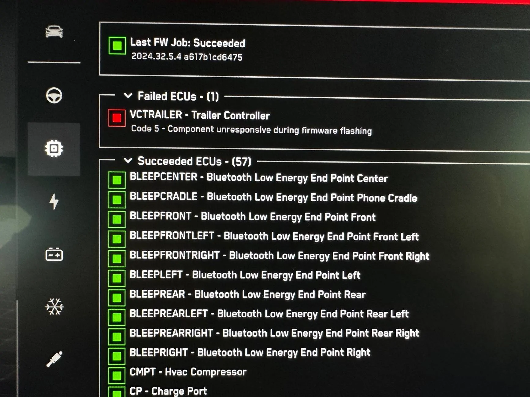 Tesla Cybertruck Trailer Functionality May be Unavailable - Error IMG_6145