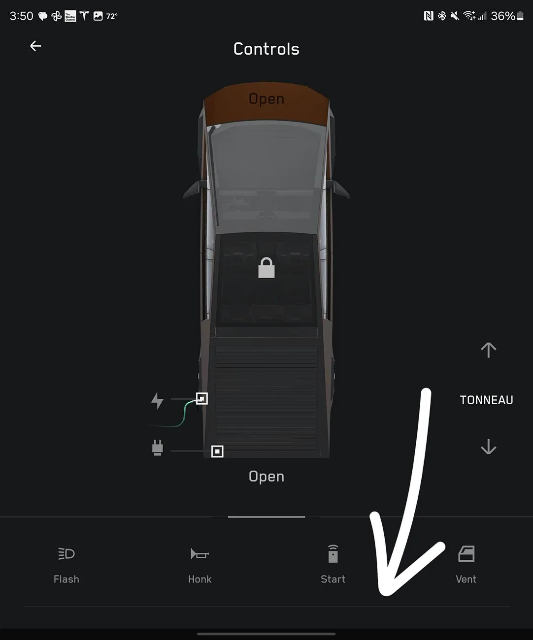 Tesla Cybertruck Powershare Complete: But missing option in CT 1727470347153-8