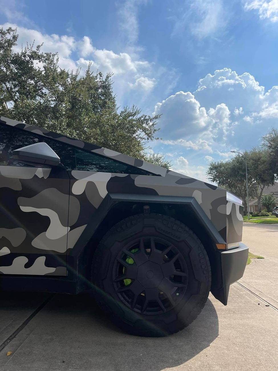Tesla Cybertruck Camo / Camouflage Vinyl Wrap & PPF Cybertruck -- Photos & Videos 461187328_3195772787224580_2302105553408886167_n