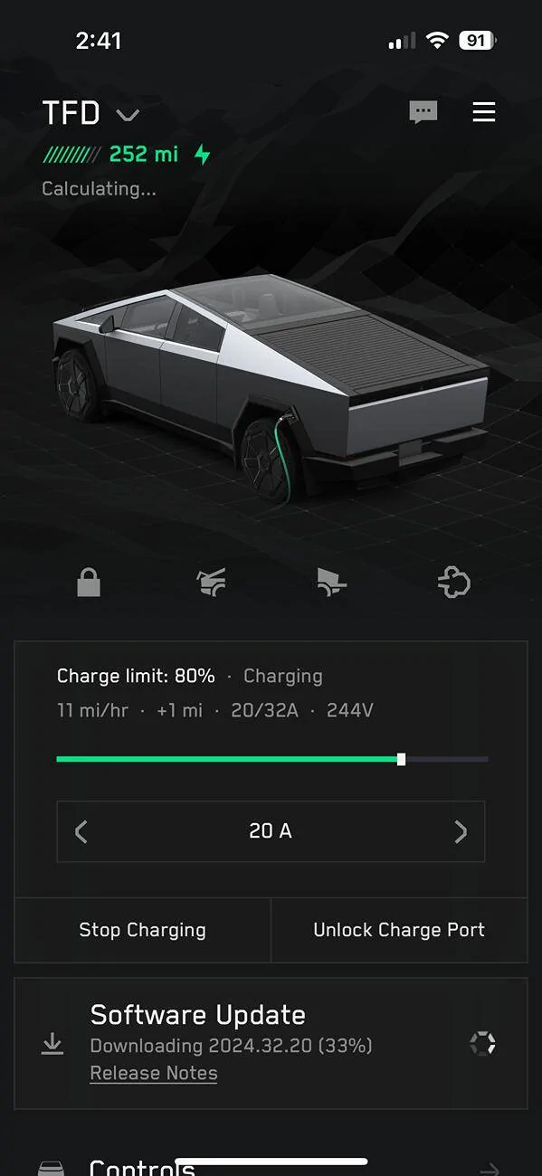 Tesla Cybertruck FSD for Cybertruck is released!!!! 😱 Now pushing to early access 20240930_064158000_iOS