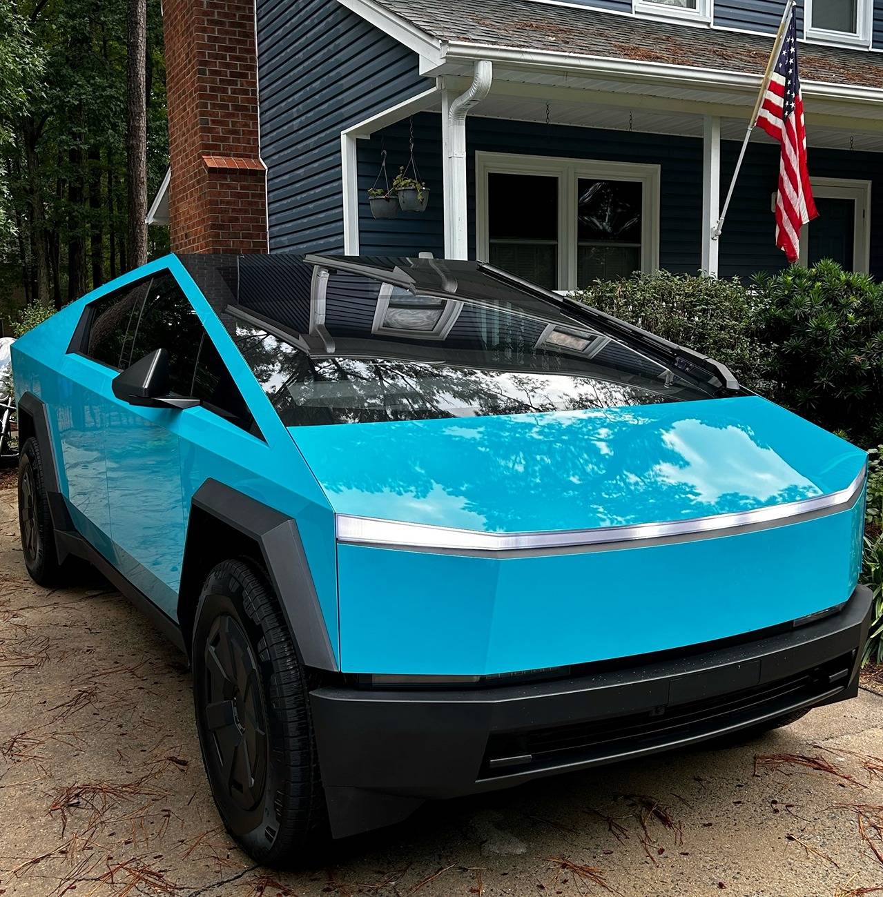 Tesla Cybertruck BLUE / BLURPLE / PURPLE Vinyl Wrap & PPF Cybertruck -- Photos & Videos New truck