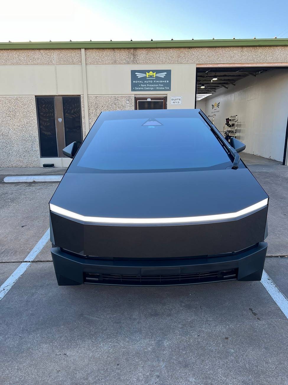 Tesla Cybertruck Colored PPF and window tinting - Austin Area IMG_5643