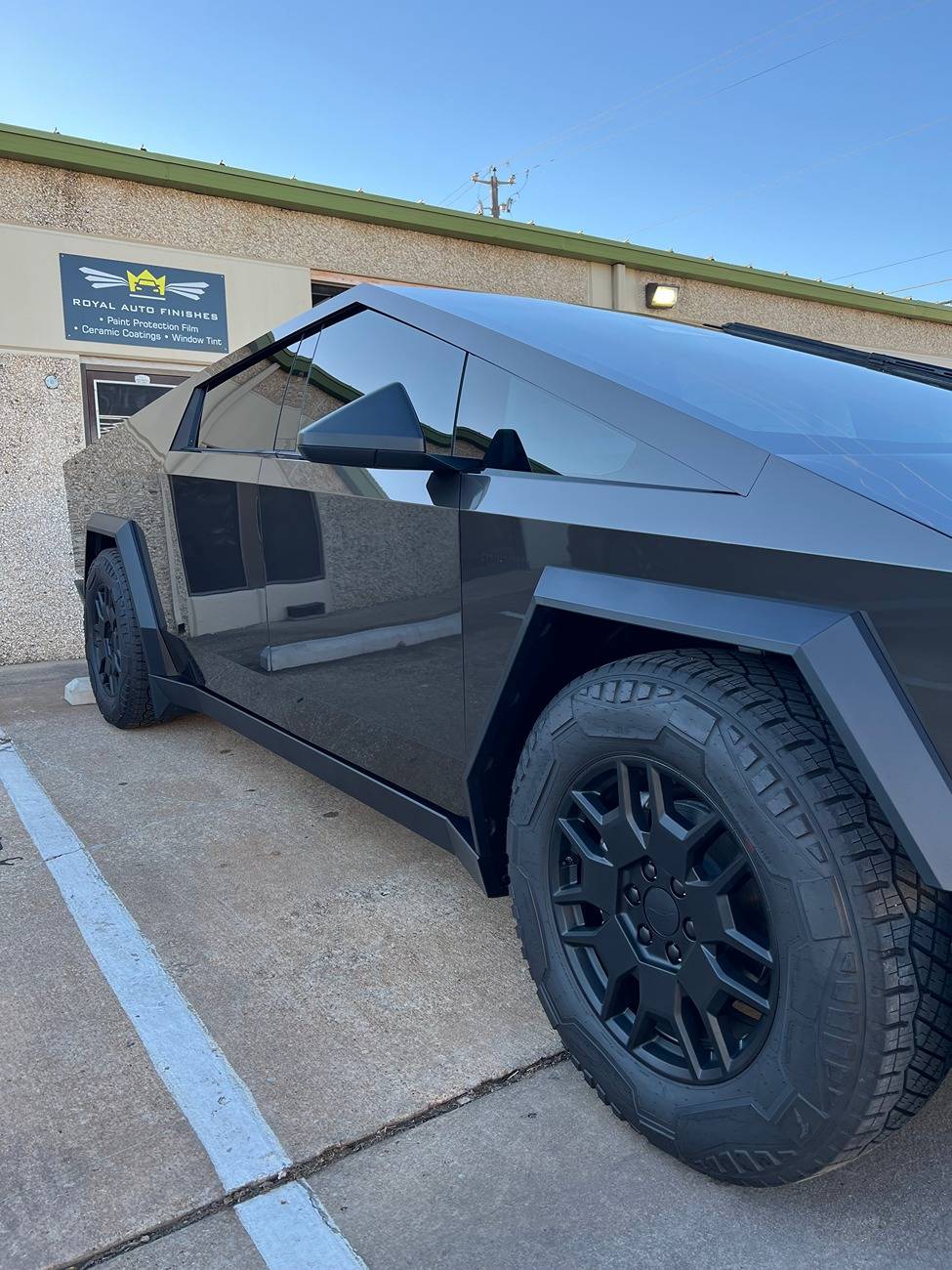 Tesla Cybertruck Colored PPF and window tinting - Austin Area IMG_5644