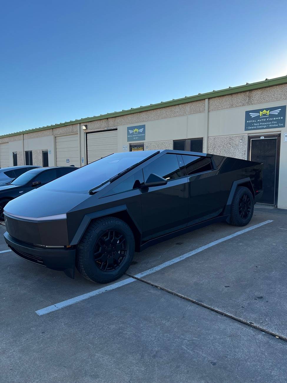 Tesla Cybertruck Colored PPF and window tinting - Austin Area IMG_5660