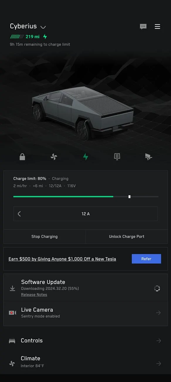 Tesla Cybertruck FSD for Cybertruck is released!!!! 😱 Now pushing to early access Screenshot_20240930-220538