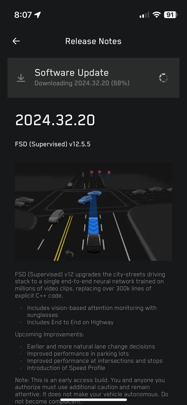 Tesla Cybertruck FSD for Cybertruck is released!!!! 😱 Now pushing to early access IMG_6379