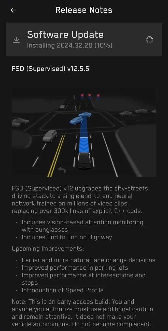 Tesla Cybertruck FSD for Cybertruck is released!!!! 😱 Now pushing to early access IMG_8078