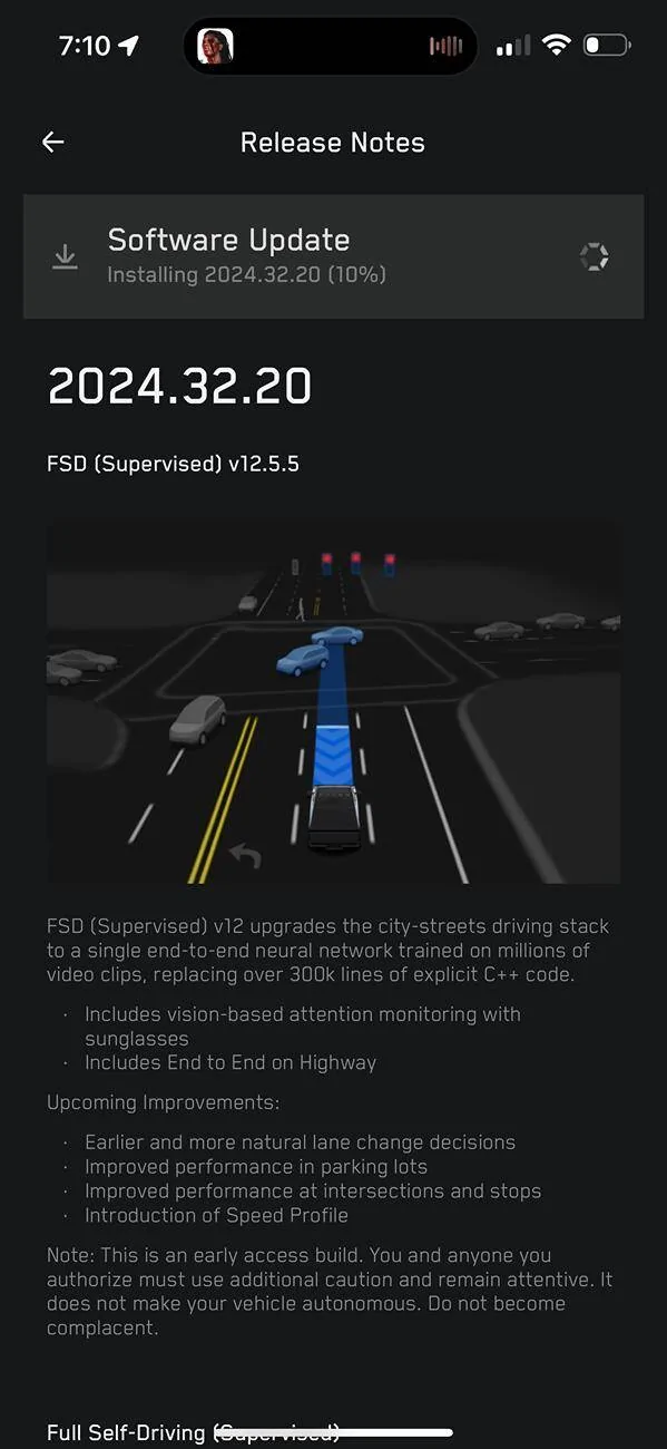Tesla Cybertruck FSD general release rollout (outside Early Access) is happening! Install yours yet? IMG_2565