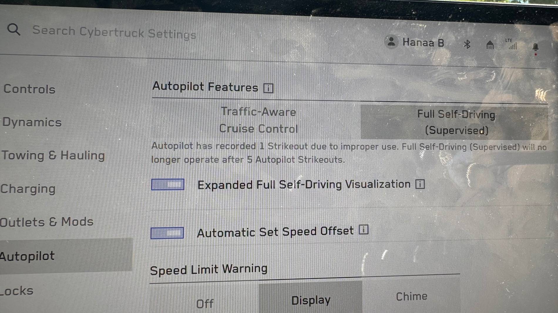Tesla Cybertruck WTF Got 1st FSD STRIKE already ..  just 3 days IMG_9659