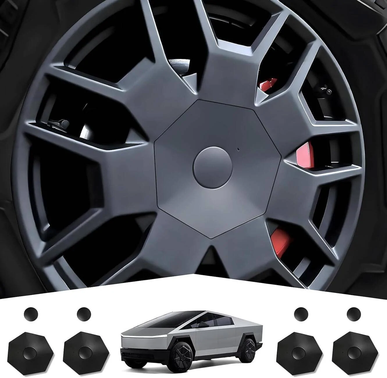 Tesla Cybertruck New Wheel Cover still rubs tire sidewalls -- check your Cybertruck 1727897468243-tt