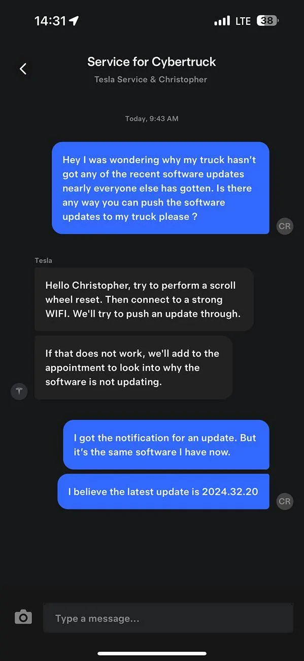 Tesla Cybertruck POLL: did you get the FSD update? IMG_4390