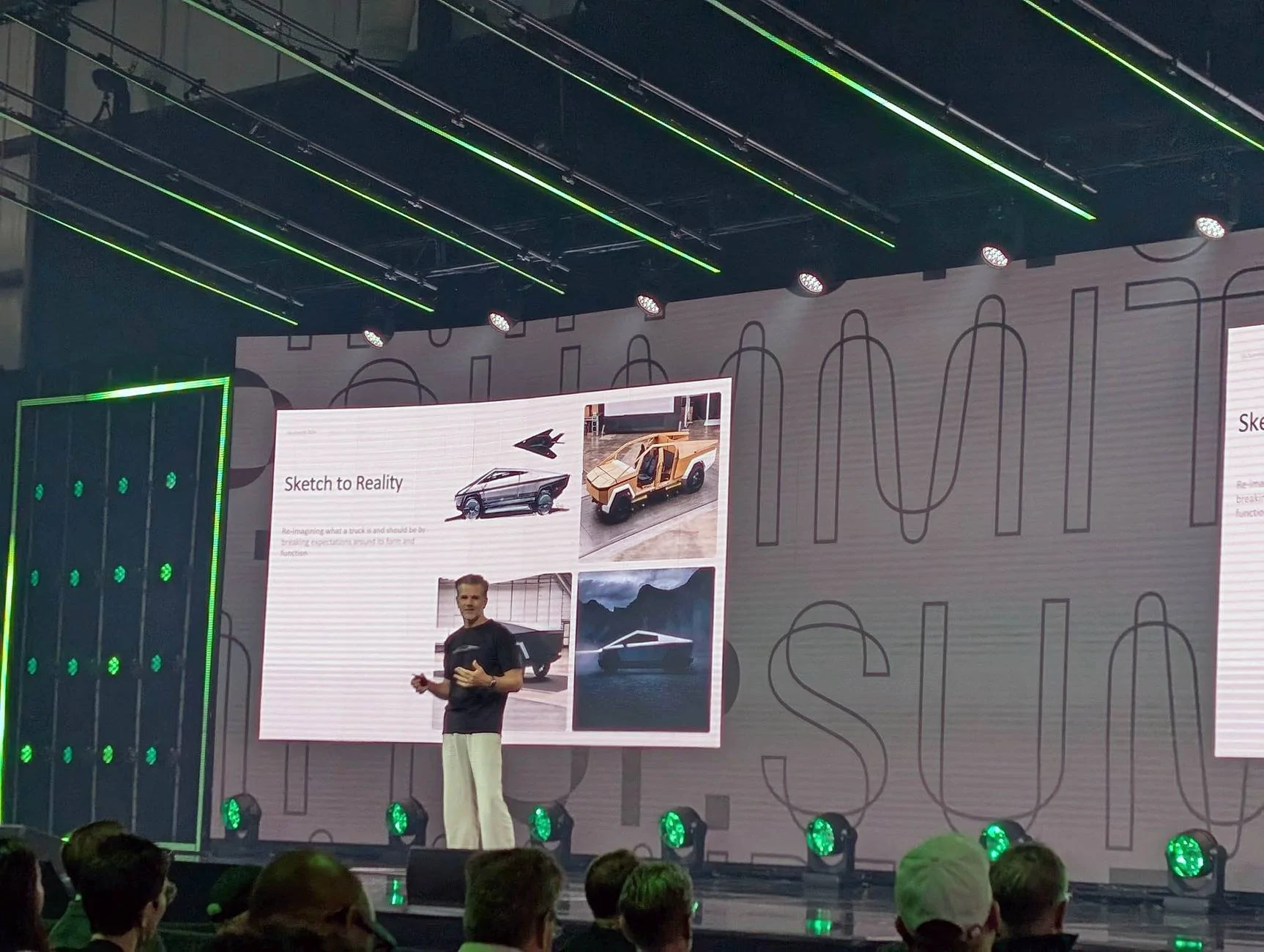 Tesla Cybertruck Franz shows Cybertruck design sketches & wooden buck cybertruck design sketches wood prototype 1