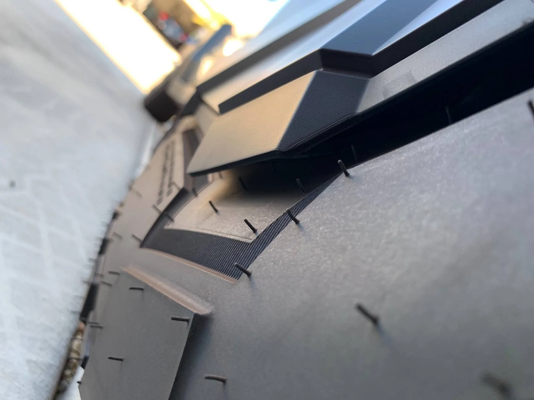 Tesla Cybertruck New Wheel Cover still rubs tire sidewalls -- check your Cybertruck IMG_3276